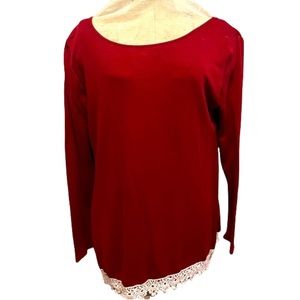 Wine red filly flair cross back top